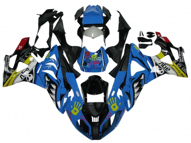 2009-2014 BMW S1000RR Motorcycle Fairings - White Blue Black Yellow Shark UK