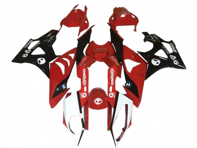 2009-2014 BMW S1000RR Motorcycle Fairings - Red White Glossy Black UK