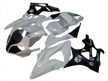 Best 2009-2014 BMW S1000RR Motorcycle Fairings - White Glossy Black UK