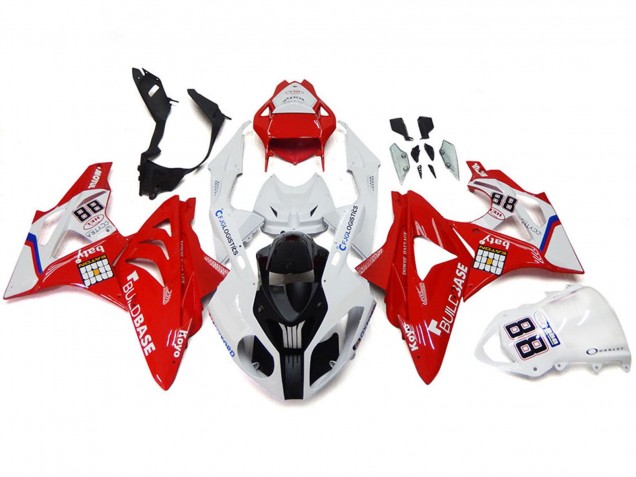 2009-2014 BMW S1000RR Motorcycle Fairings - White Red UK