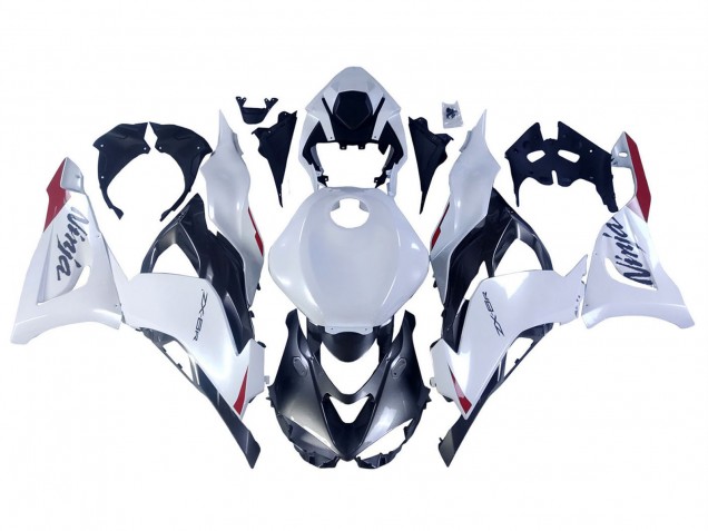 2023-2025 Kawasaki ZX6R Motorcycle Fairings - Pearl White Black Red UK
