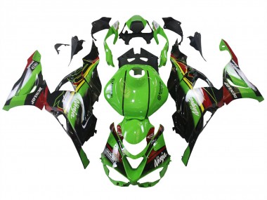 Best 2023-2025 Kawasaki ZX6R Motorcycle Fairings - Green Black Red Yellow Dunlop UK