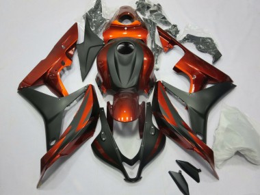 Best 2007-2008 Honda CBR600RR Motorcycle Fairing Kits - Orange Matte Black UK