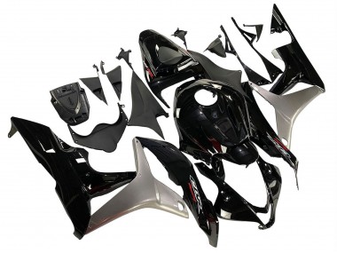 Best 2007-2008 Honda CBR600RR Motorcycle Fairing Kits - Silver Glossy Black UK