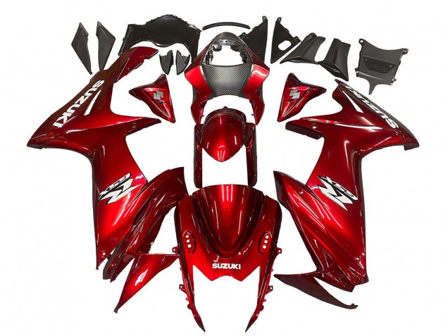 2011-2024 Suzuki GSXR 600 / GSXR 750 Motorcycle Fairings - Red White Decal UK