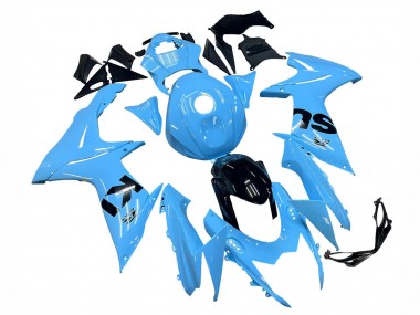 Best 2011-2024 Suzuki GSXR 600 / GSXR 750 Motorcycle Fairings - Light Blue Black UK