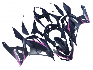 Best 2018-2024 Kawasaki Ninja 400 Motorcycle Fairings - Matte Black Pink UK