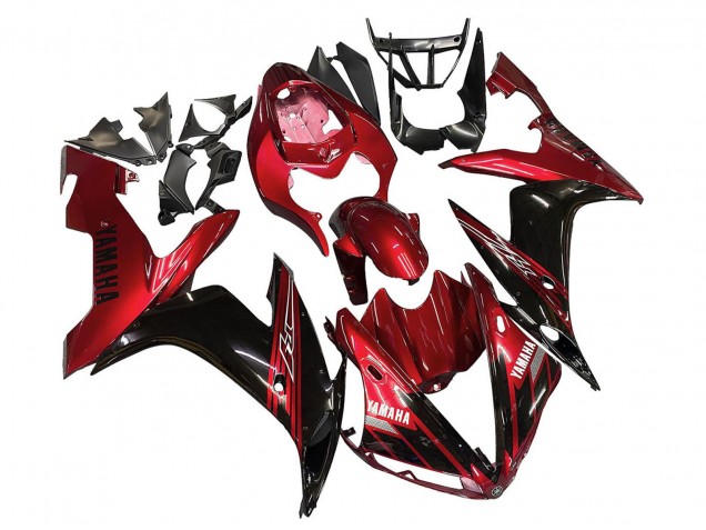 2004-2006 Yamaha YZF 1000 R1 Motorcycle Fairings - Red Glossy Black UK