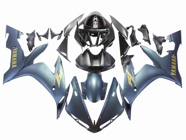 2004-2006 Yamaha YZF 1000 R1 Motorcycle Fairings - Dark Blue Gold Decals UK