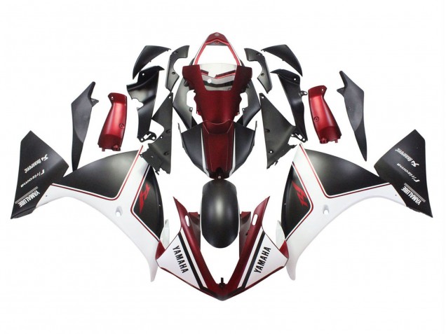 2009-2011 Yamaha YZF 1000 R1 Motorcycle Fairings - Red White Matte Black UK