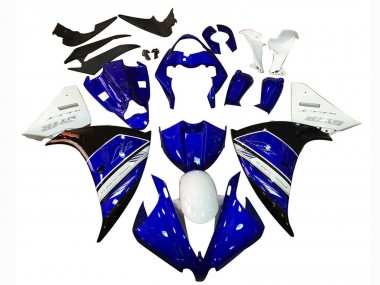 Best 2012-2014 Yamaha YZF 1000 R1 Motorcycle Fairing - White Blue Black UK