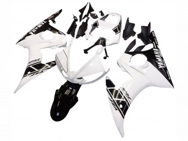 Best 2006-2009 Yamaha YZF R6S Motorcycle Fairings - White Glossy Black UK