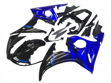 Best 2003-2004 Yamaha YZF R6 Motorcycle Fairing - Blue Glossy Black UK