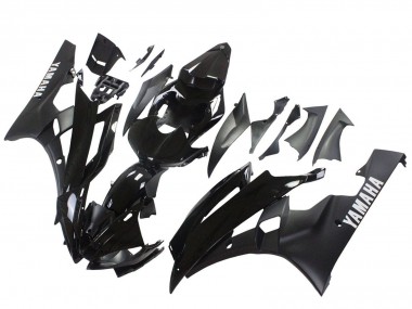 Best 2006-2007 Yamaha YZF 600 R6 Motorcycle Fairings - Glossy Black Matte Black UK