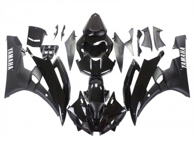 Best 2006-2007 Yamaha YZF 600 R6 Motorcycle Fairings - Glossy Black Matte Black UK