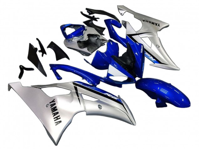 2008-2016 Yamaha YZF 600 R6 Motorcycle Fairings - Silver Blue UK
