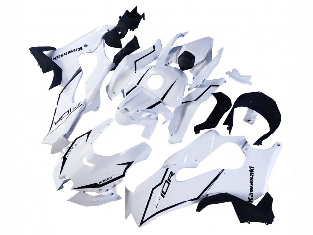 2021-2025 Kawasaki ZX10R Motorcycle Fairings - White Black UK