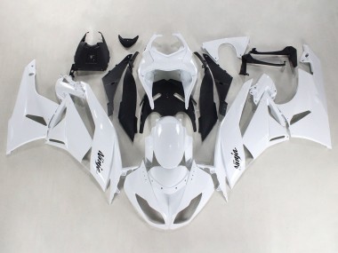 Best 2009-2012 Kawasaki ZX6R Motorcycle Fairings - White Black Ninja UK
