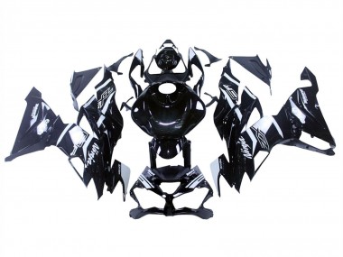 Best 2019-2022 Kawasaki ZX6R Motorcycle Fairings - Glossy Black White UK