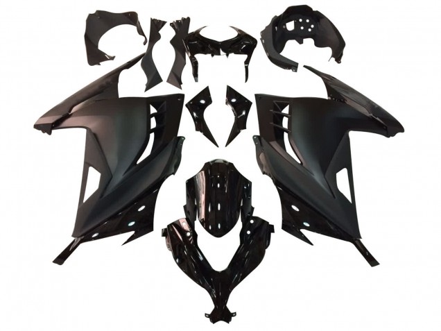 2013-2024 Kawasaki EX300 Motorcycle Fairing - Glossy Black Matte Black UK