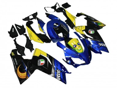 Best 2006-2011 Aprilia RS125 Motorcycle Fairings - Blue Yellow Black Shark UK