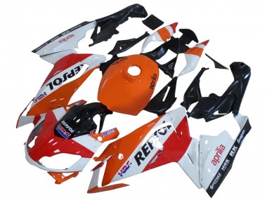 Best 2006-2011 Aprilia RS125 Motorcycle Fairings - White Orange Red Repsol UK