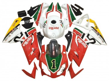 Best 2006-2011 Aprilia RS125 Motorcycle Fairings - White Red Green UK