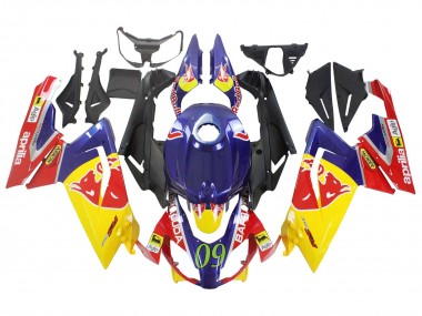 Best 2006-2011 Aprilia RS125 Motorcycle Fairings - Yellow Dark Blue Red Bull UK