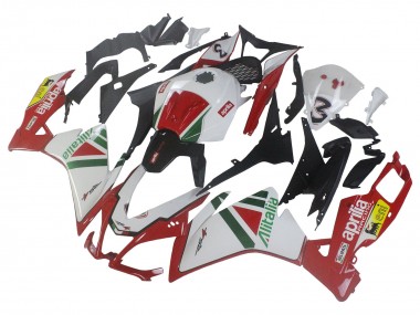 Best 2012-2018 Aprilia RS4 50 125 Motorcycle Fairing Kits - White Red Green Yellow Alitalia UK