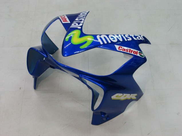 2004-2007 Honda CBR600 F4i Motorcycle Fairings - Blue Yellow Green MoviStar UK