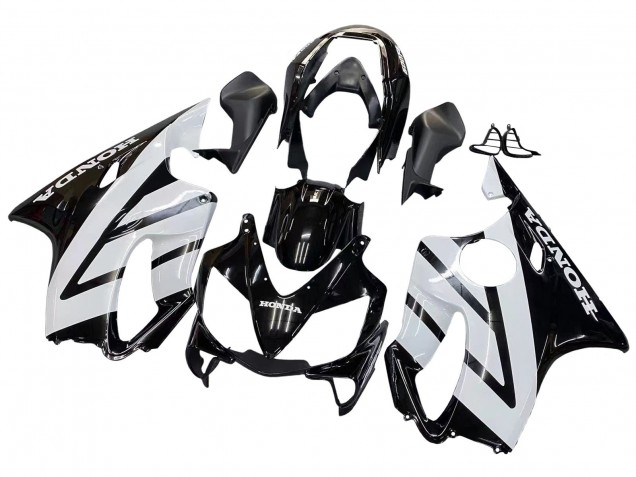 2004-2007 Honda CBR600 F4i Motorcycle Fairings - White Glossy Black UK