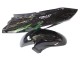 1996-2007 Honda CBR1100XX Blackbird Motorcycle Fairing - Glossy Black Green Flame UK
