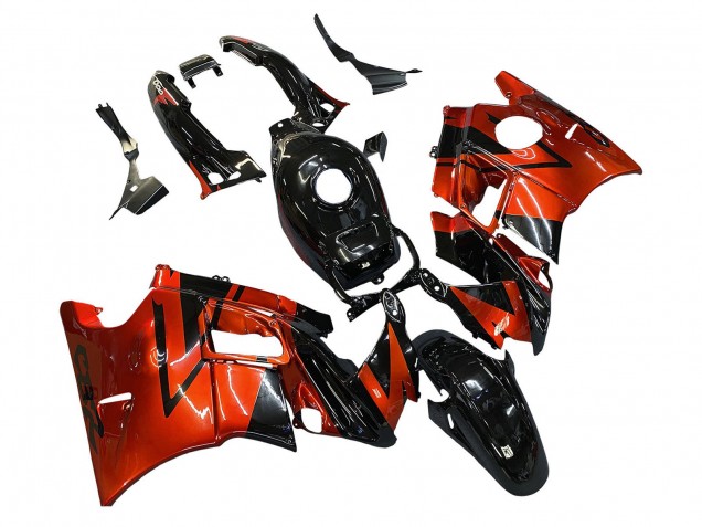1991-1994 Honda CBR600 F2 Motorcycle Fairings - Orange Glossy Black UK