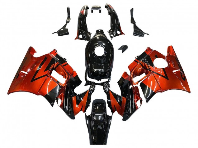 1991-1994 Honda CBR600 F2 Motorcycle Fairings - Orange Glossy Black UK