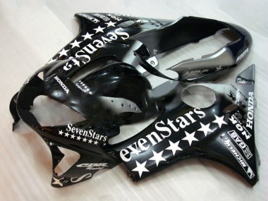 Best 1999-2000 Honda CBR600 F4 Motorcycle Fairings - Glossy Black White SevenStars UK