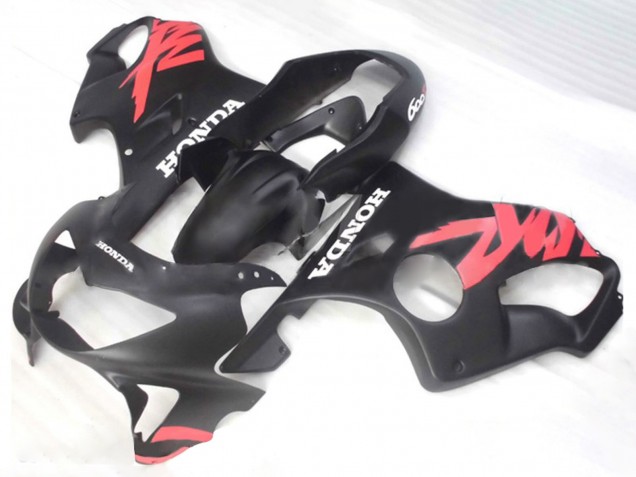 1999-2000 Honda CBR600 F4 Motorcycle Fairings - Matte Black Pink Decals UK