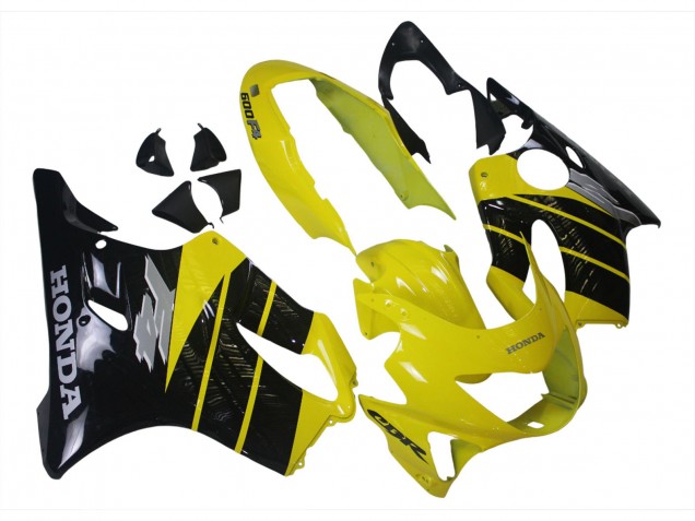 1999-2000 Honda CBR600 F4 Motorcycle Fairings - Yellow Glossy Black UK