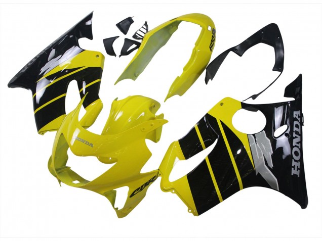 1999-2000 Honda CBR600 F4 Motorcycle Fairings - Yellow Glossy Black UK