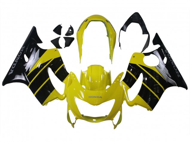 1999-2000 Honda CBR600 F4 Motorcycle Fairings - Yellow Glossy Black UK