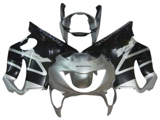1999-2000 Honda CBR600 F4 Motorcycle Fairings - Silver Glossy Black UK