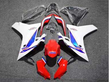Best 2011-2013 Honda CBR600F Motorcycle Fairing - White Red Blue HRC UK
