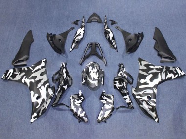 Best 2011-2013 Honda CBR600F Motorcycle Fairings - Black White Camouflage UK
