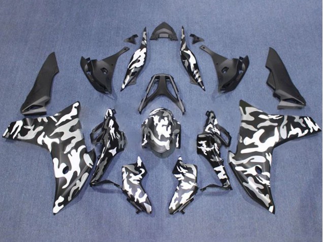 2011-2013 Honda CBR600F Motorcycle Fairings - Black White Camouflage UK
