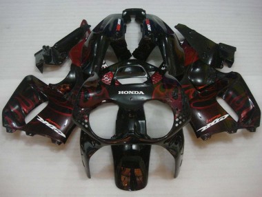 Best 1992-1993 Honda CBR900RR 893 Motorcycle Fairings - Glossy Black Red Flame UK