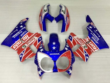 Best 1992-1993 Honda CBR900RR 893 Motorcycle Fairings - White Red Blue Star Castrol UK