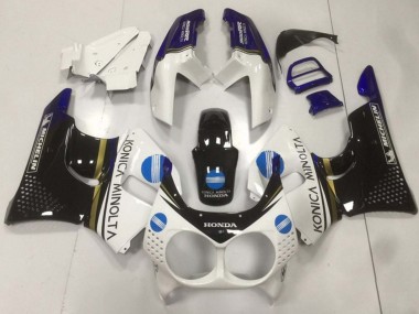 Best 1992-1993 Honda CBR900RR 893 Motorcycle Fairings - White Blue Glossy Black Konica Minolta UK