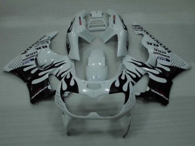 Best 1994-1995 Honda CBR900RR 893 Motorcycle Fairings - White Glossy Black Flame UK