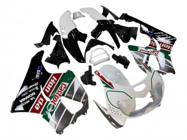 Best 1996-1997 Honda CBR900RR 893 Motorcycle Fairings - White Green Grey Glossy Black Castrol UK