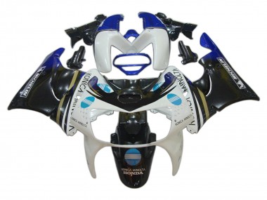 Best 1998-1999 Honda CBR900RR 919 Motorcycle Fairings - White Blue Glossy Black Konica Minolta UK