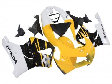 Best 1998-1999 Honda CBR900RR 919 Motorcycle Fairings - White Yellow Glossy Black UK